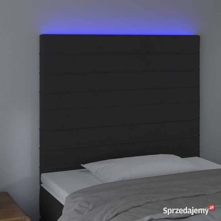 Zagłówek do łóżka z LED czarny 100x5x118128 Ramy i stelaże mazowieckie Warszawa