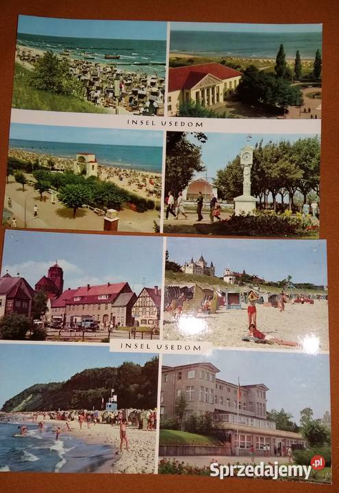 Pocztówka widokówka Insel Usedom Ahlbeck Łódź sprzedam