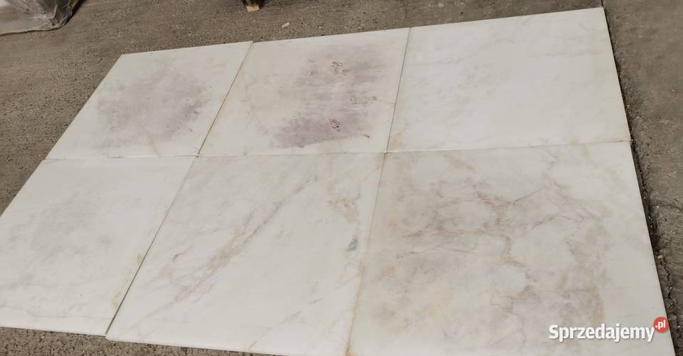 Płytka marmurowa Bianco Rhino 80x80x2 Przemyśl sprzedam