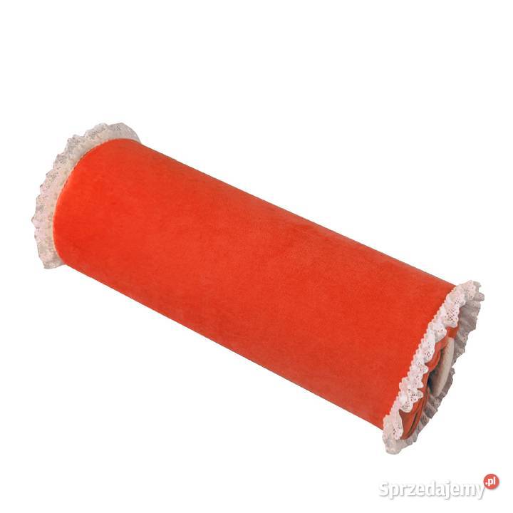 P1015 Poduszka dekoracyjna wałek welur odcienie pomarańczowego  Warszawa