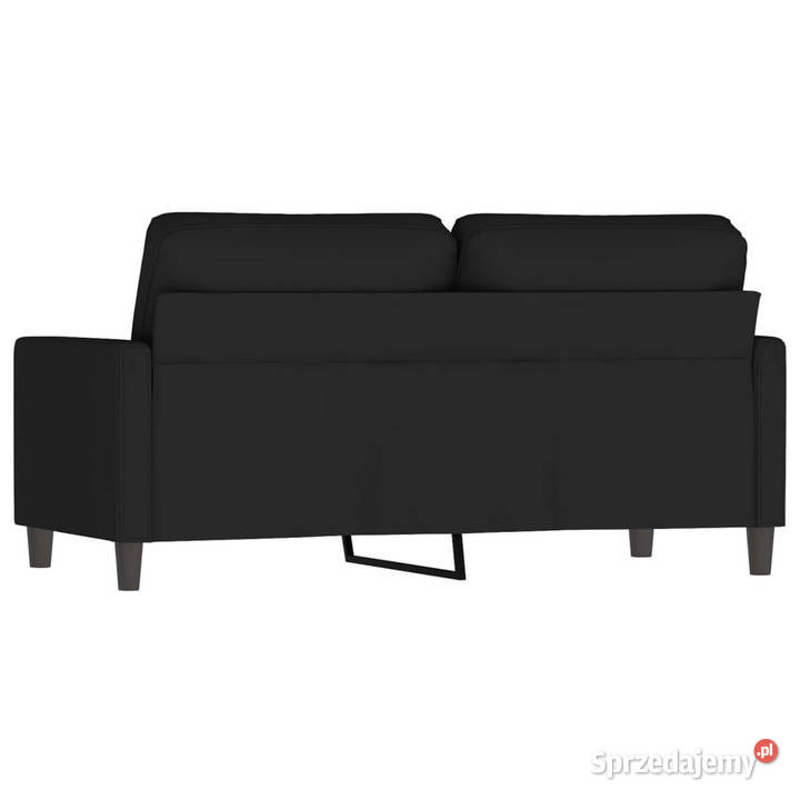 Sofa 2osobowa czarna 140 tapicerowana aksamitem Warszawa