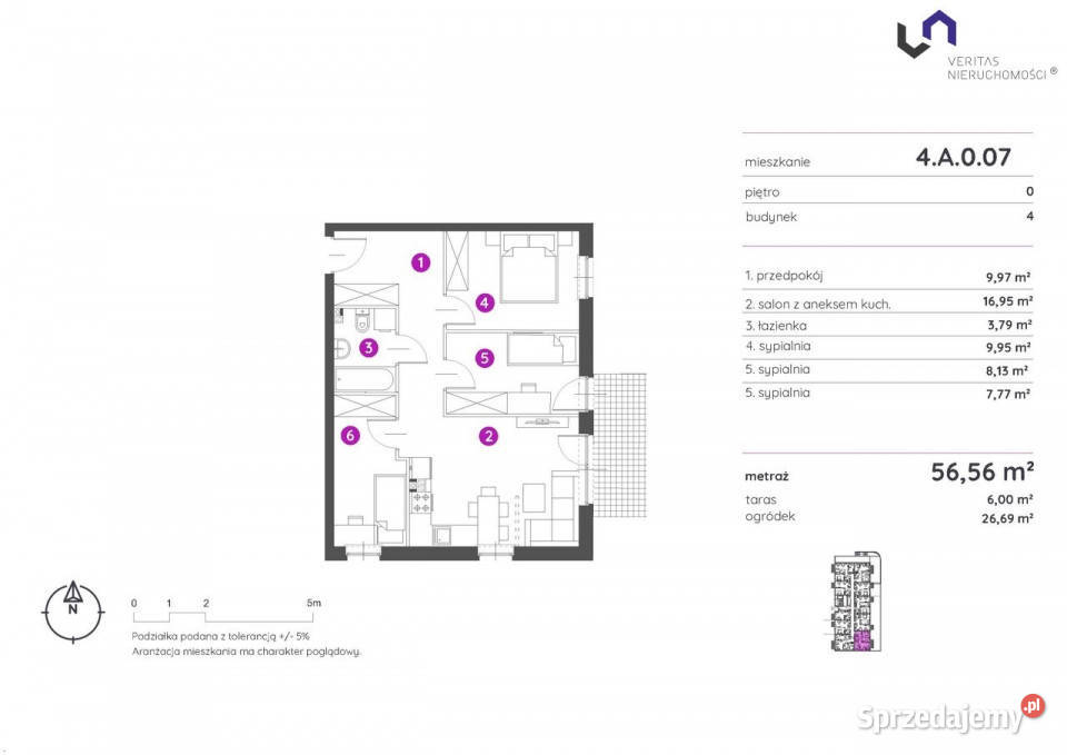 Do sprzedaży mieszkanie 5656m2 4 pokoje 56.56m2 Bielsko-Biała
