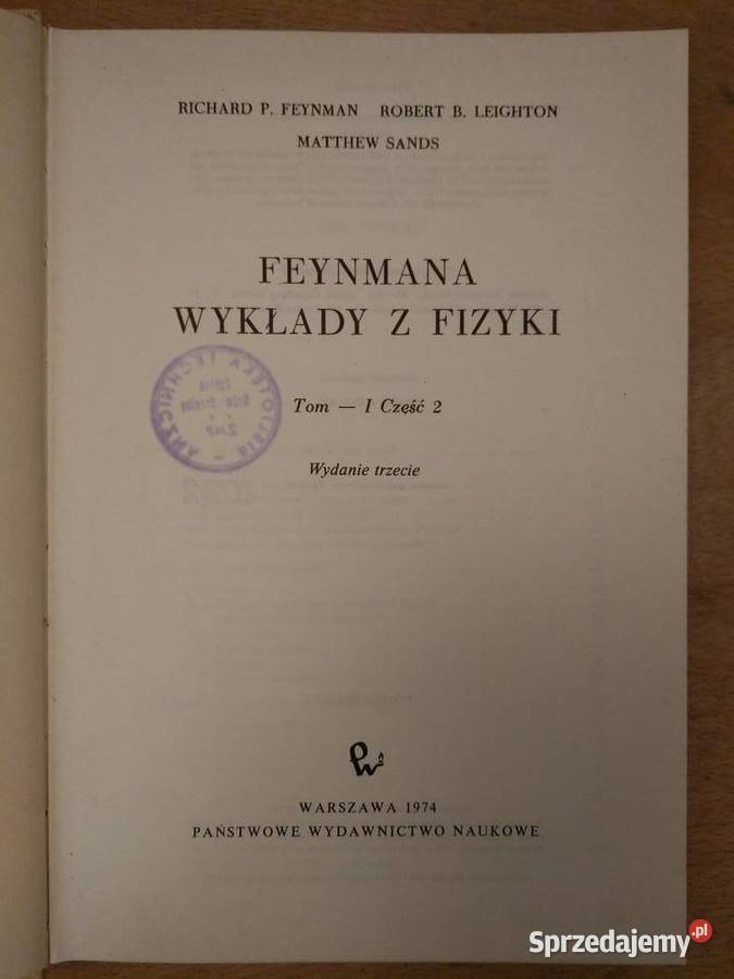 Feynmana wykłady z fizyki 4 Gdańsk sprzedam