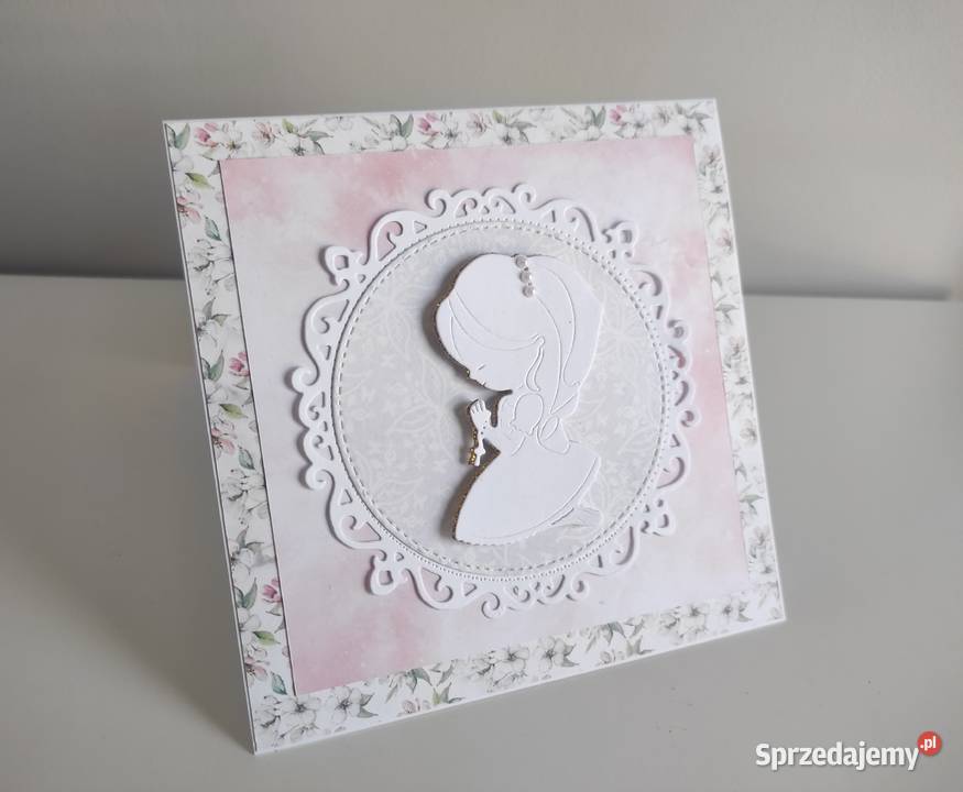 Kartka ręcznie robiona z okazji Komunii Świętej Łódź sprzedam