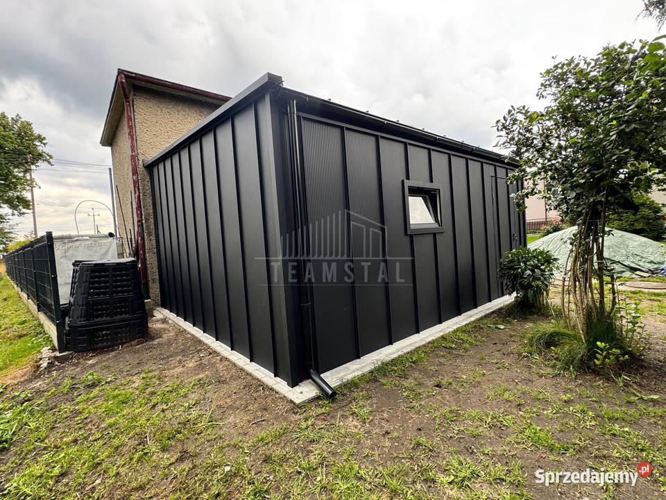 Garaż Blaszany 5x55 m brama 2x okno drzwi blacha Dobre Miasto