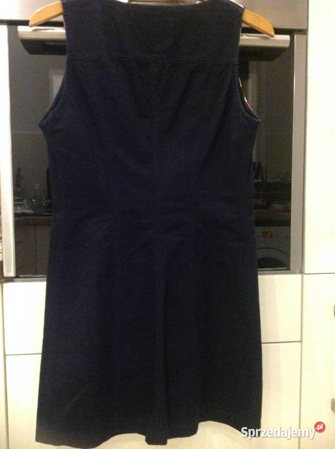 Piękna Sukienka Jeans Granatowa Damska biały Spódnice i sukienki sprzedam