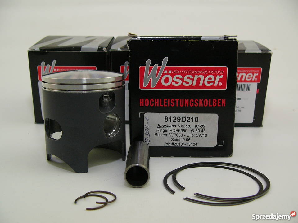 TŁOK komplet tłokowy WOSSNER 6943 mm KX 250 8789 Zabrze