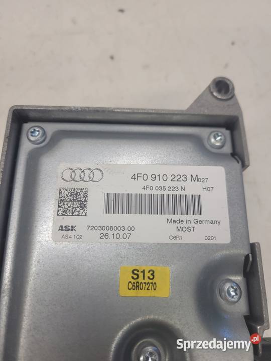 WZMACNIACZ RADIA AUDI A6 C6 4F0035223N Sprzęt audio fabryczny Przystajń
