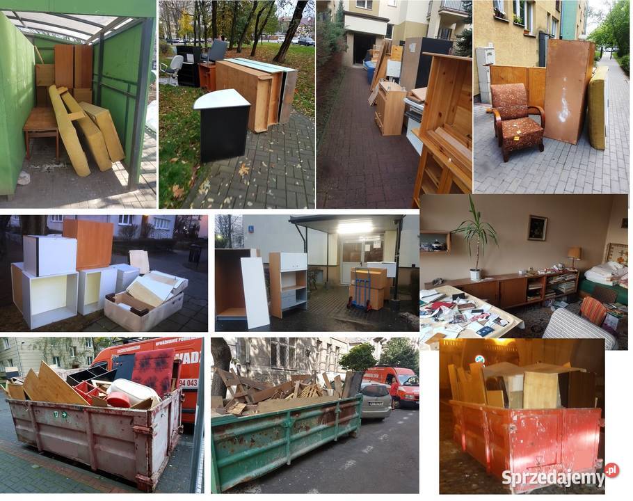 WYWÓZ MEBLI GABARYTÓW wynoszenie na śmietnik Warszawa