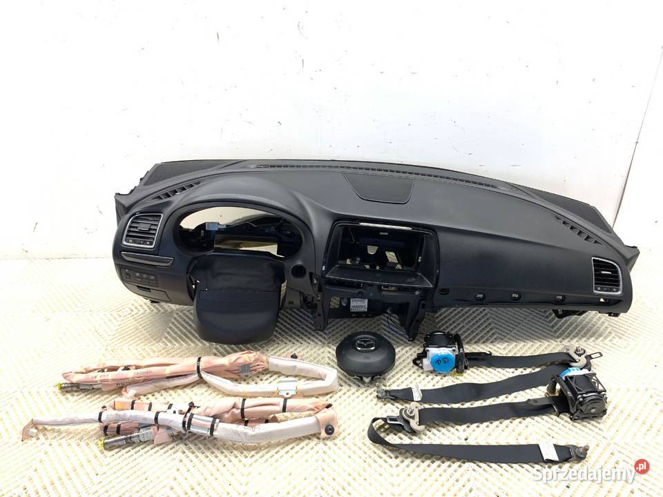 KOKPIT PODUSZKI PASY KURTYNY KOMPLET MAZDA 6 GJ