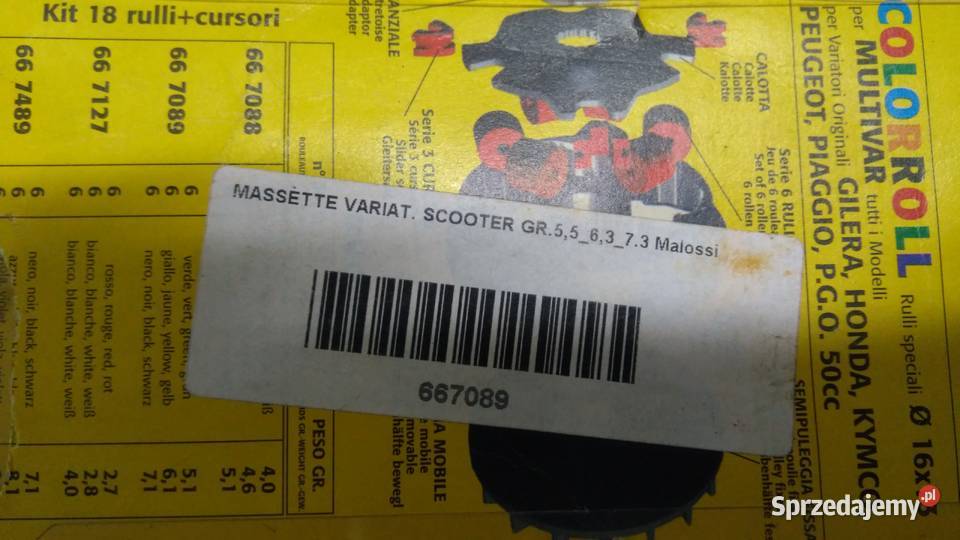 Rolki wariatora Malossi 16x13 SKUTER 4T ZIPP Bielsk Podlaski