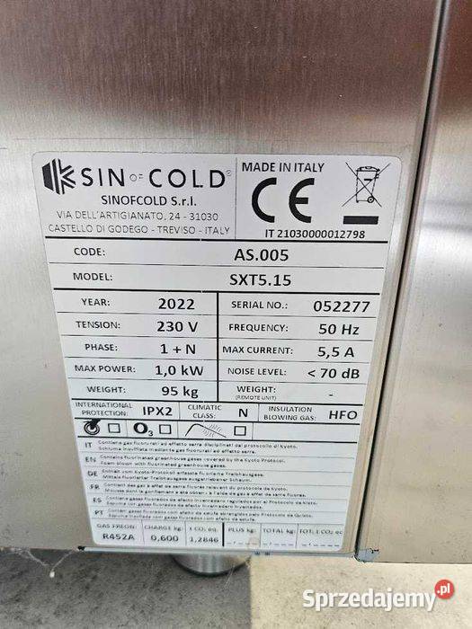 Schładzarka szokowa SINOF COLD 515 2022 Made in Góra