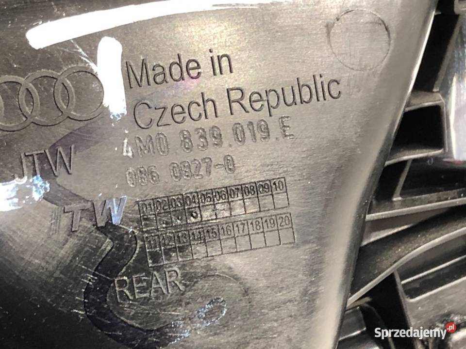 KLAMKA WEWNĘTRZNA LEWY TYŁ AUDI Q7 4M 4M0839019E