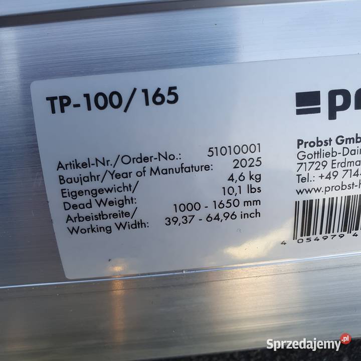 Łata brukarska listwa Probst Teleplan TP100165 Pozostałe Zabrze