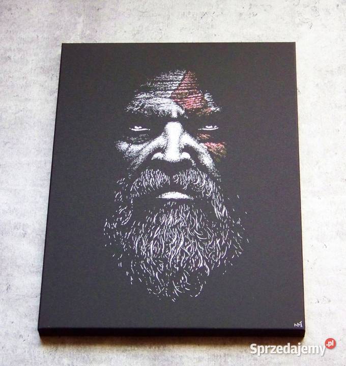 Kratos God of War Oryginalny obraz ręcznie Sandomierz