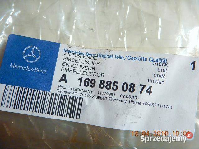 PLASTIK OSŁONA ZDERZAKA TYŁ MERCEDES A W169 NOWA Karoseria