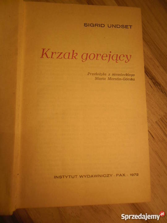 Undset Krzak gorejący fa Szczecin