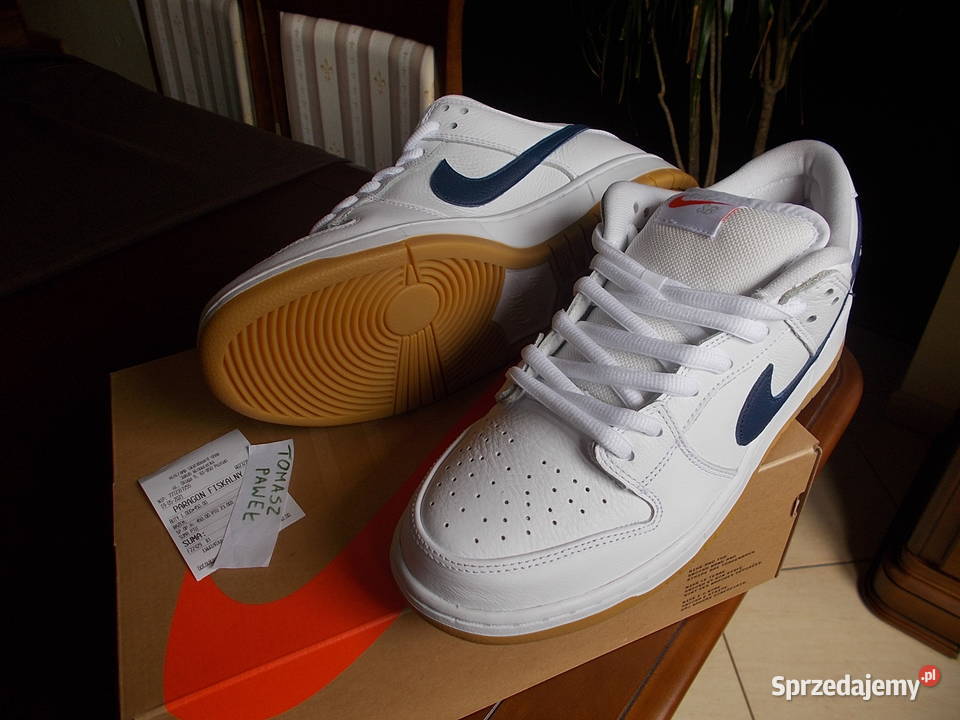 Eur 455 Nike SB Dunk Low Orange Label White Navy Poznań