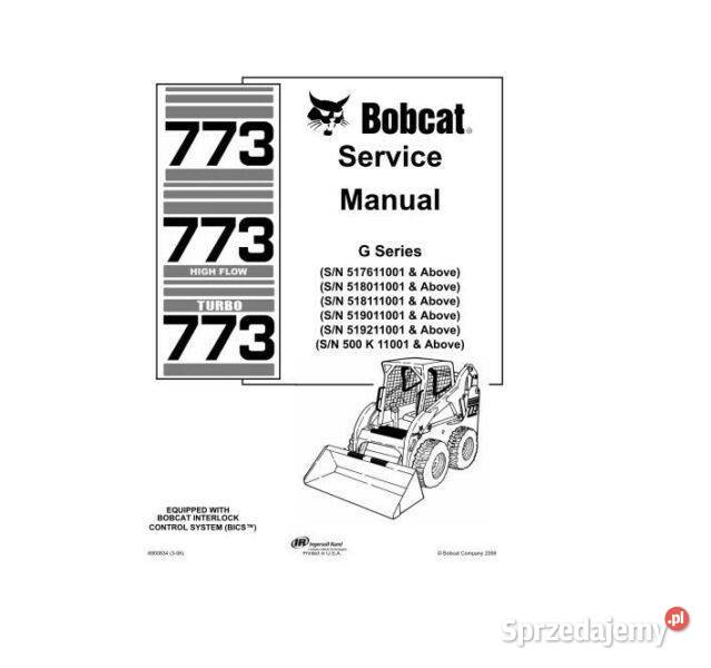 Bobcat 773 INSTRUKCJA NAPRAW wysyłka Kielce