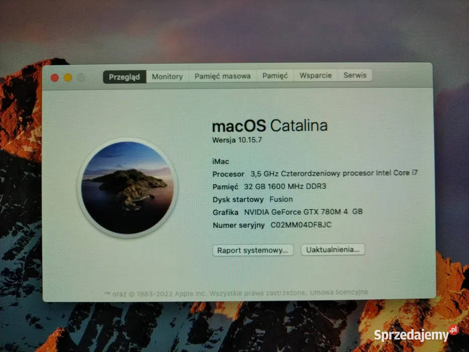 iMac 27 INTEL i7 35ghz SSDHDD 112TB 32GB VRAM4GB Jasło