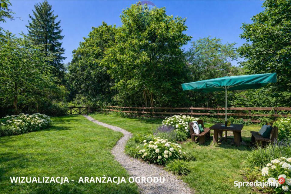 Dom z furtką do lasu natury i cywilizacji garaż Sprzedaż Łoś sprzedam