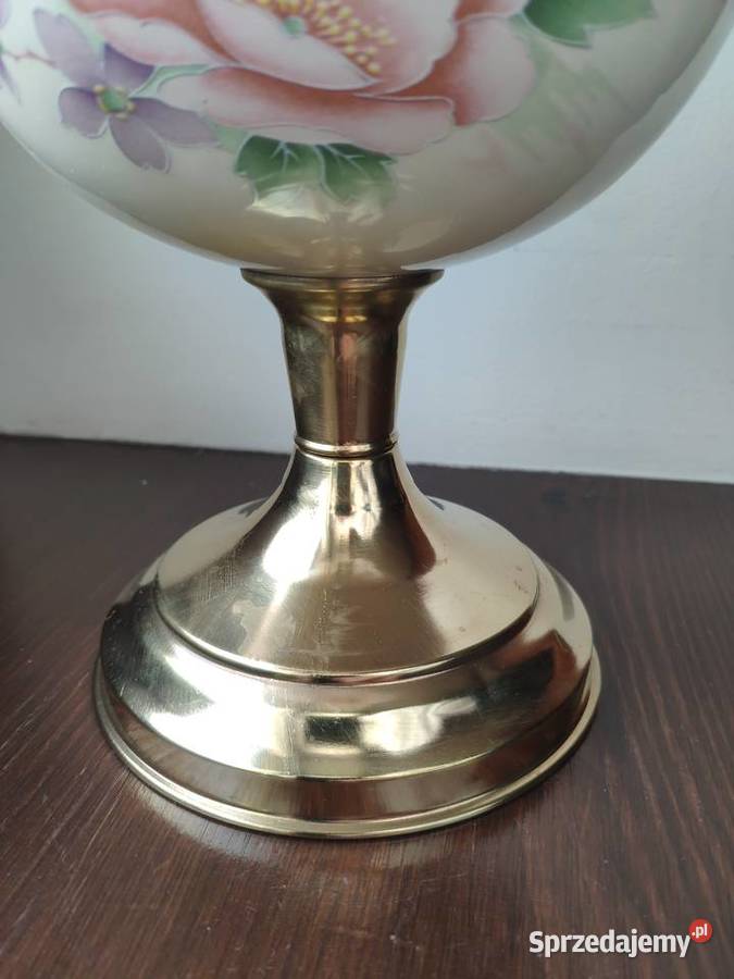 Stara francuska sygnowana porcelanowa lampa Kraków