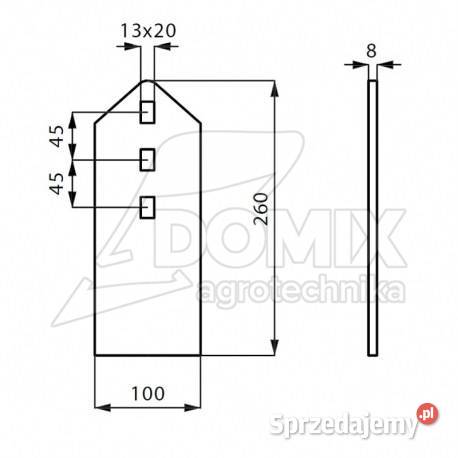 Nakładka zęba włóki 100x8mm 419996 Vaderstad Golina