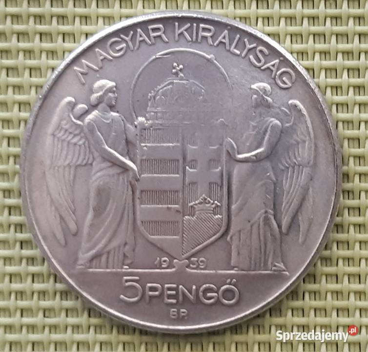 MonetaNumizmatKopia 5 PENGO 1939 ADMIRAŁ HORTHY Pruszków