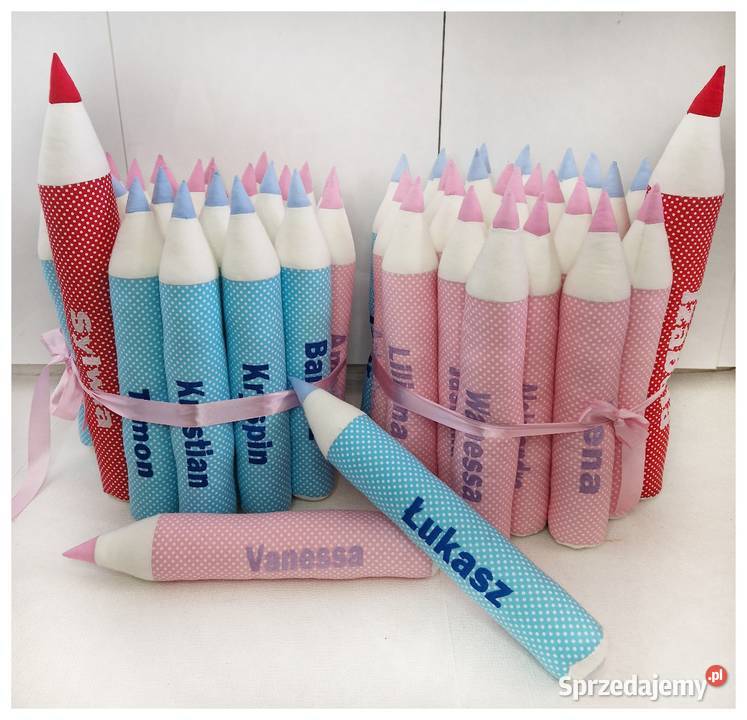 Kredki poduszki dekoracja pokoju pasowanie na podkarpackie Boreczek