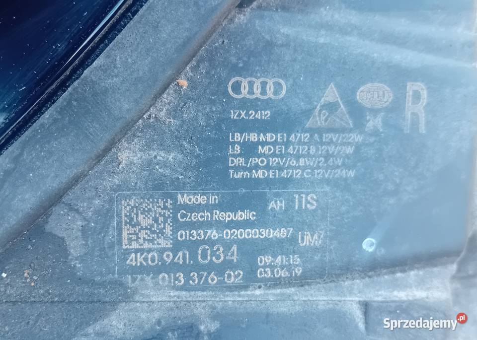 Audi A6 C8 Full Led reflektor lampa prawy przód Lampy przednie wielkopolskie Przeźmierowo sprzedam