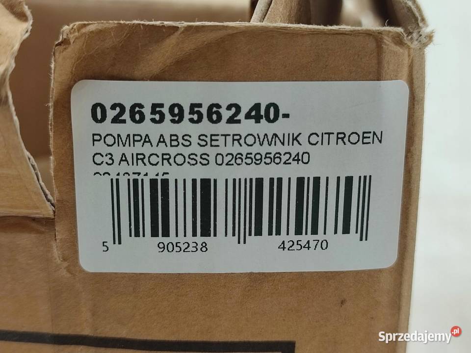 POMPA ABS CITROEN C3 III 20162024 0265956240 osobowe