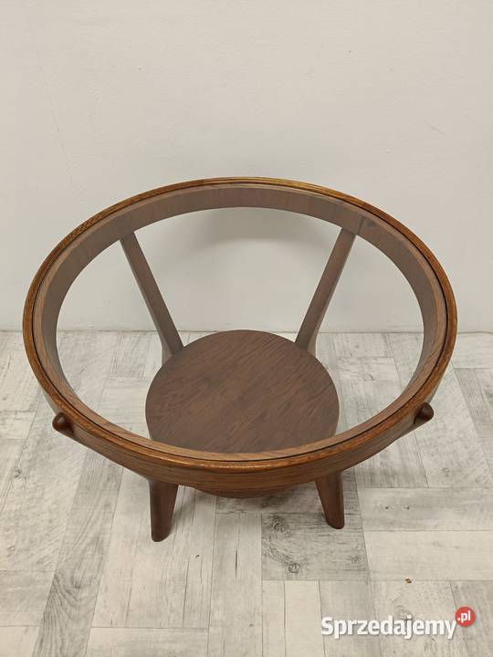 stolik okrągły kawowy projektowy Czechosłowacja łódzkie Radomsko