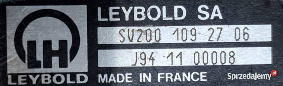 Pompa Próżniowa Leybold SV200 wielkopolskie Pleszew