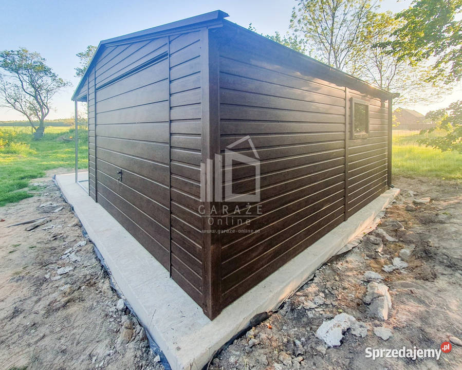Garaż Blaszany 45x6m Wiata 2m Brama Uchylna Okno Kostrzyn nad Odrą