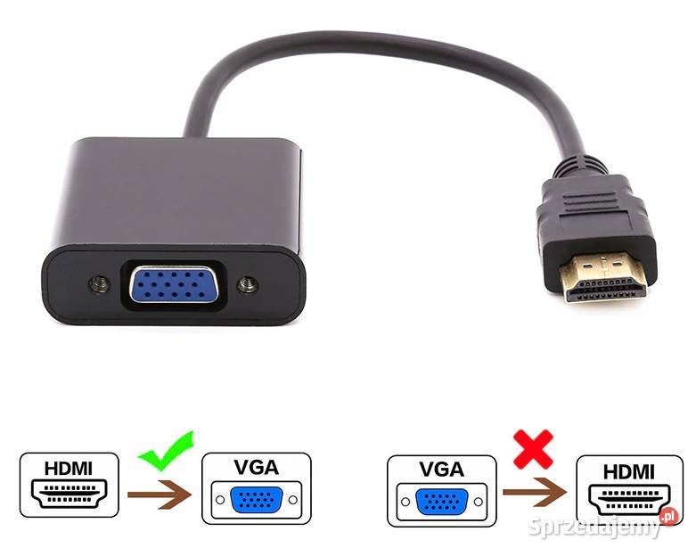 NOWA przejściówka kabel adapter HDMI VGA Zamość