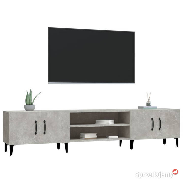 Szafka pod TV szarość betonu 180x315x40 WM816268 RTV Warszawa