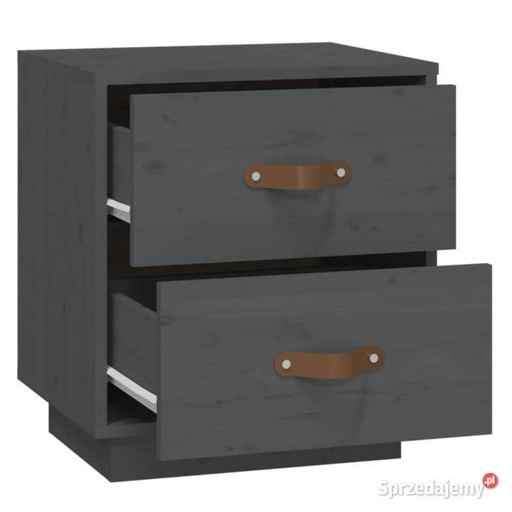 Szafka nocna szara 40x34x45 lite drewno sosnowe Warszawa