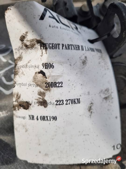SKRZYNIA BIEGÓW Peugeot Partner II Citroen lubelskie Chełm