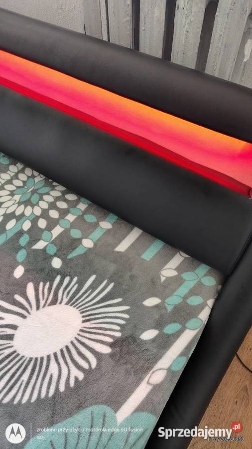 Łóżko z Eco skóry z oświetleniem śląskie Sosnowiec