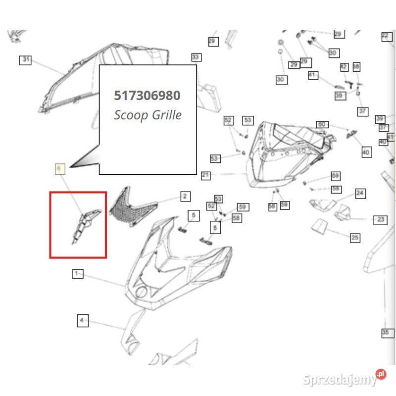 Kratka wlotu powietrza SkiDoo expedition skandic Nowy Sącz