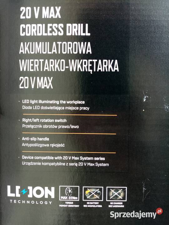 Wiertarko wkrętarka akumulatorowa Niteo 20V Nowa Wieliczka
