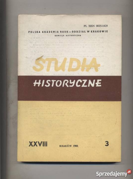 Studia Historyczne XXVIII z3 Szczecin sprzedam