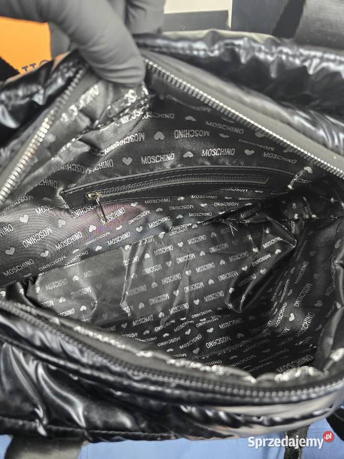 Duza Torba moschino z misiem lakierowana premium Wadowice