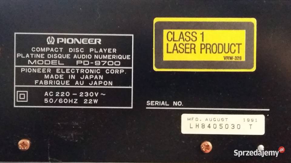 Odtwarzacz CD Pioneer PD 9700 z pilotem Warszawa sprzedam