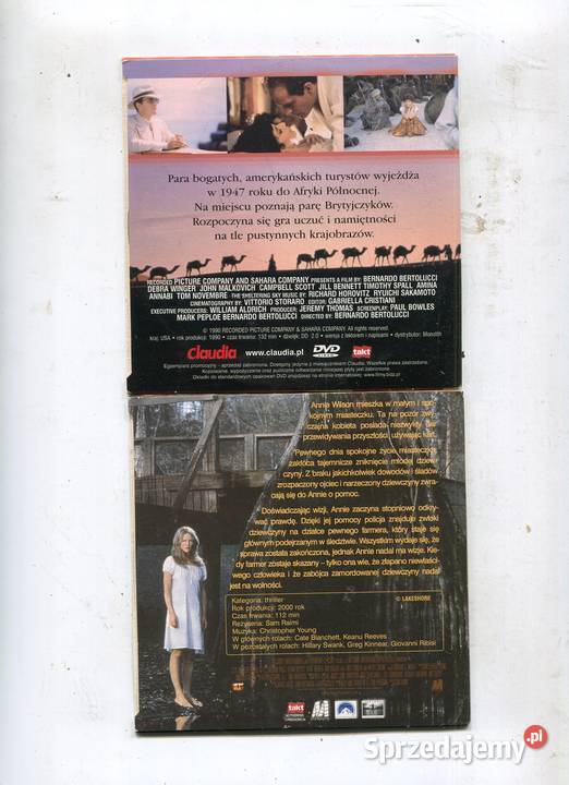 Dotyk przeznaczenia Pod osłoną nieba 2 Filmy DVD 1 płyta Szczecin sprzedam