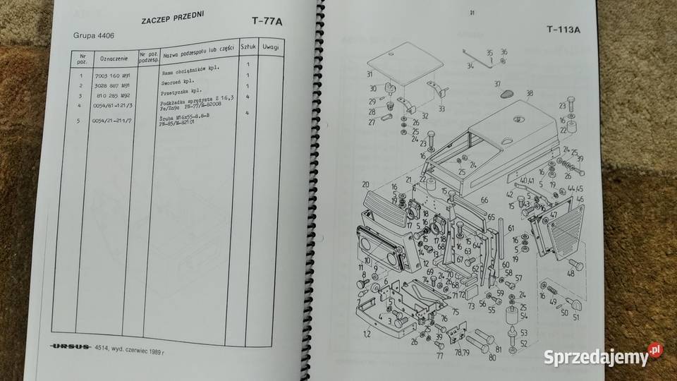 Katalog części ciągnik rolniczy Ursus 45124514 Książki i Podręczniki Lublin