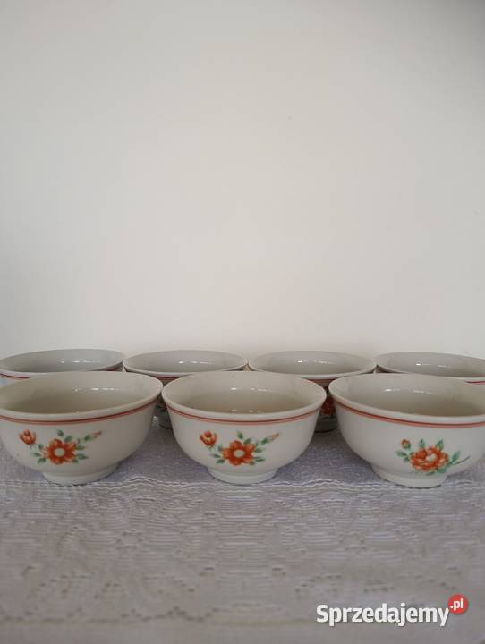 Nieużywane chińskie miseczki 7 sztuk z okresu Porcelana i szkło Kielce
