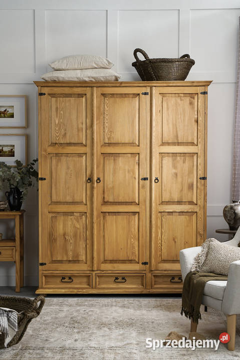 Drewniana szafa trzydrzwiowa retro SZY 1031 SLIM
