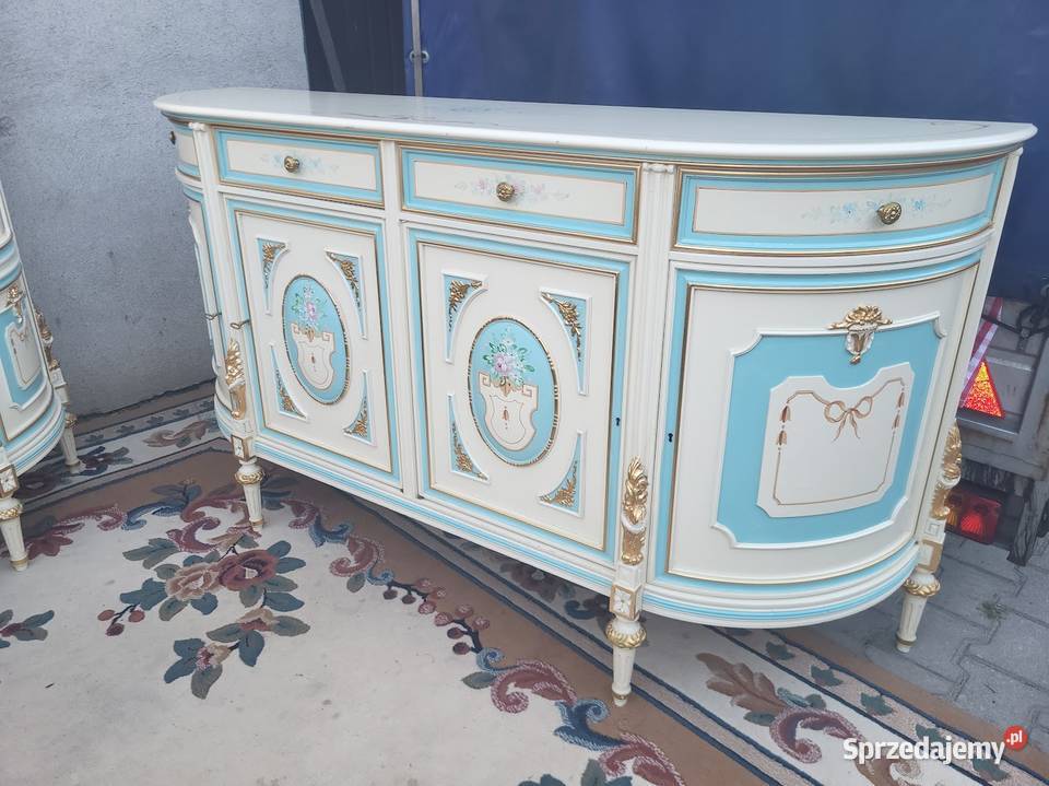 Meble pałacowe LUDWIK XIV komoda witryna sofa Sypniewo