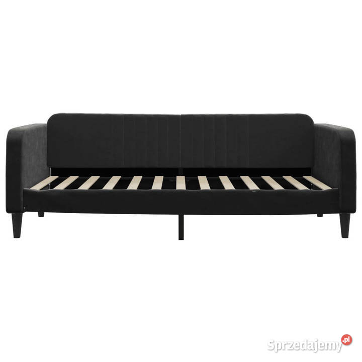 Sofa z materacem do spania czarna aksamit Warszawa